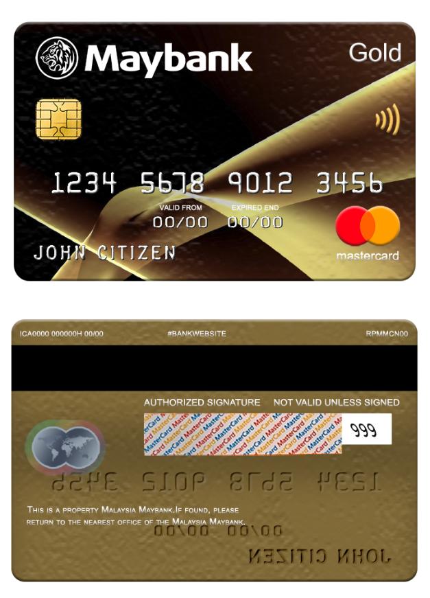 Malaysia Maybank mastercard gold